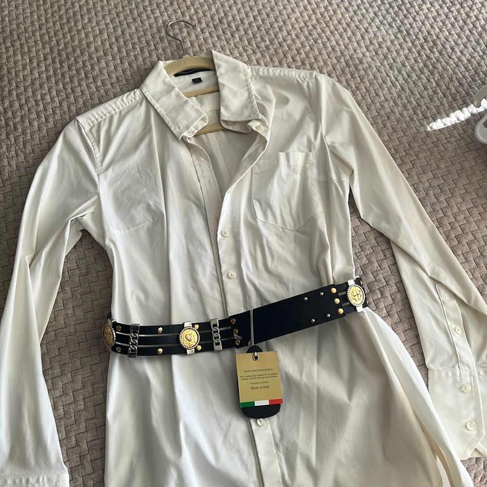 Women’s Punto Fibbia leather belt